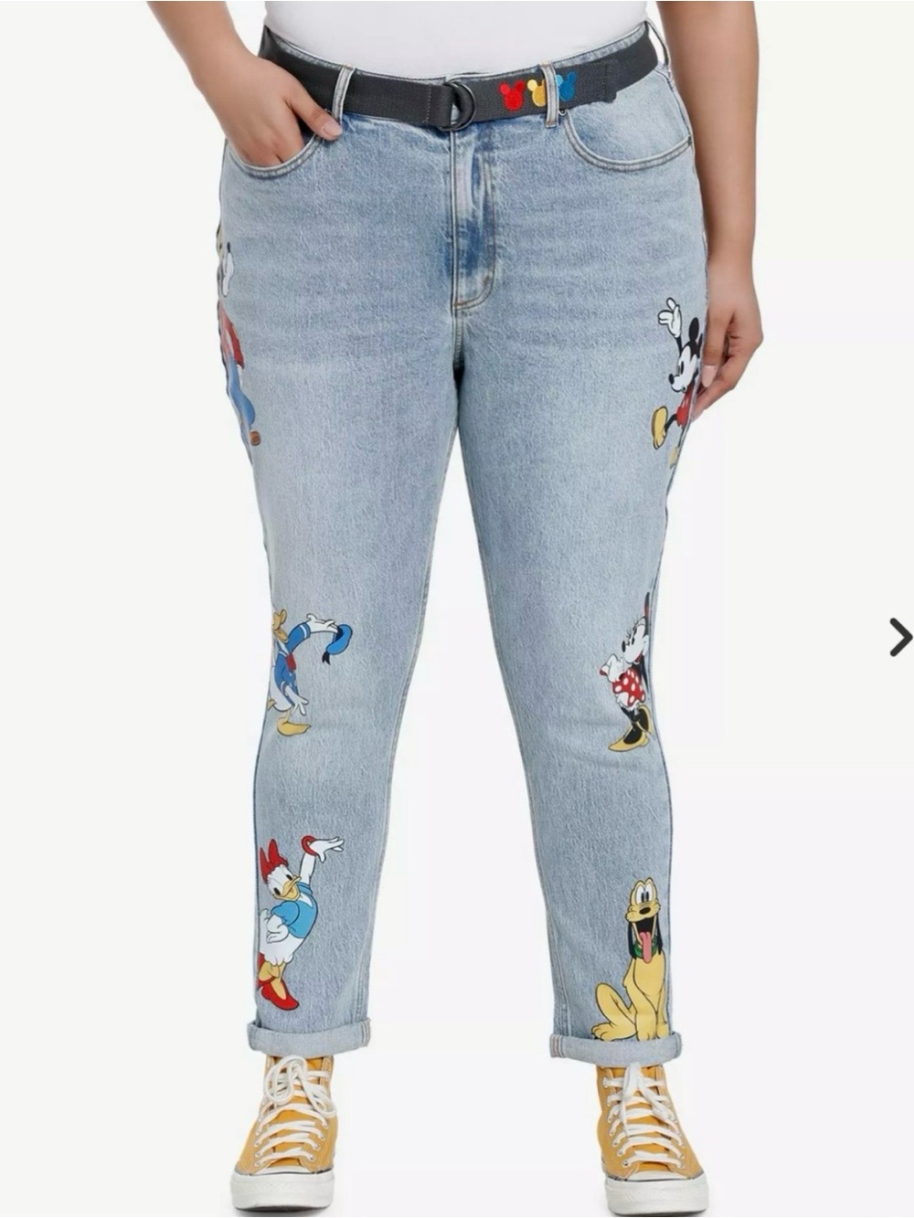 Hot Topic Light Wash Disney Character Straight Leg Jeans